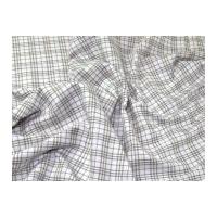 Italian Woven Check Cotton Shirting Dress Fabric Beige