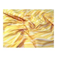 Italian Woven Pinstripe Cotton Shirting Dress Fabric Yellow