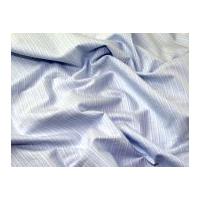 Italian Woven Pinstripe Cotton Shirting Dress Fabric Blue & White