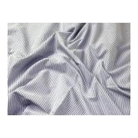 italian woven pinstripe cotton shirting dress fabric grey white