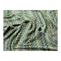 Italian Chevron Knit Cotton, Viscose & Silk Dress Fabric Green