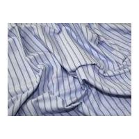 Italian Woven Pinstripe Cotton Shirting Dress Fabric Blue & Blue