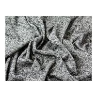 Italian Boucle Textured Wool Blend Coat Weight Dress Fabric Black & White