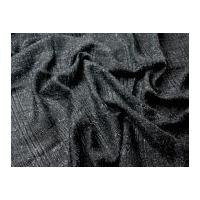 Italian Fine Sequinned Wool & Mohair Blend Dress Fabric Black Grey