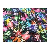 Italian Wings Print Viscose Stretch Jersey Dress Fabric Multicoloured