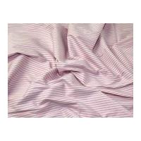 Italian Woven Pinstripe Stretch Cotton Shirting Dress Fabric Pink & White