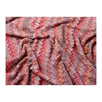 Italian Chevron Knit Cotton, Viscose & Silk Dress Fabric Pink