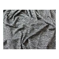 Italian Wool & Cotton Blend Heavy Stretch Jersey Knit Dress Fabric Black & White