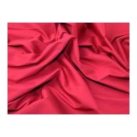 Italian Woven Plain Stretch Cotton Shirting Dress Fabric Red