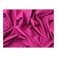 Italian Woven Plain Stretch Cotton Shirting Dress Fabric Cerise Pink
