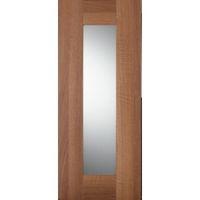 IT Kitchens Westleigh Walnut Effect Shaker Glazed Door (W)300mm