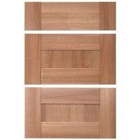 IT Kitchens Westleigh Walnut Effect Shaker Drawer Front (W)500mm Set of 3