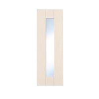 IT Kitchens Brookfield Textured Ivory Style Shaker Tall Glazed Door (W)300mm