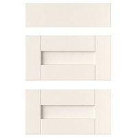 IT Kitchens Brookfield Textured Ivory Style Shaker Drawer Front (W)500mm Set of 3