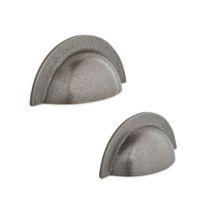 IT Kitchens Antique Pewter Effect Cup Cabinet Handle Pack of 2