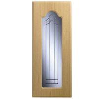 IT Kitchens Chilton Traditional Oak Effect Glazed Door (W)300mm