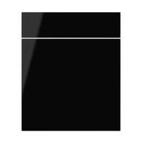 IT Kitchens Santini Gloss Black Slab Drawerline Door & Drawer Front (W)600mm Set Door & 1 Drawer Pack