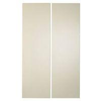 IT Kitchens Santini Gloss Cream Slab Tall Corner Wall Door (W)625mm Set of 2