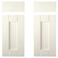 IT Kitchens Brookfield Textured Ivory Style Shaker Corner Base Drawer Line Door (W)925mm Set of 2