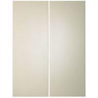 IT Kitchens Santini Gloss Cream Slab Corner Wall Door (W)625mm Set of 2