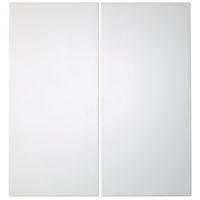 IT Kitchens Santini Gloss White Slab Corner Base Door (W)925mm Set of 2