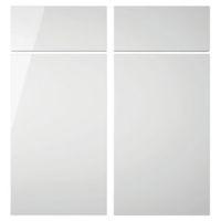 IT Kitchens Santini Gloss White Slab Corner Base Drawer Line Door (W)925mm Set of 2