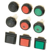 ITW 59-413R Green Round IP67 Mom Switch Red LED