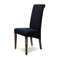 Italia Fabric Dark Dining Chairs