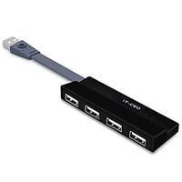 IT-CEO V4HUB-4 Black USB2.0 High-Speed 4-Port HUB with Storage Data Cable