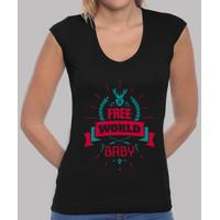 its a free world baby sleeveless tshirt woman