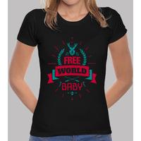 its a free world baby tshirt woman