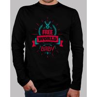 its a free world baby long sleeve shirt man