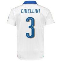Italy Away Shirt 2016 - Kids White with Chiellini 3 printing
