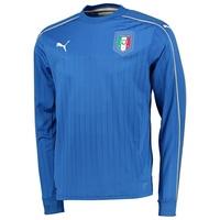 Italy Home Shirt 2016 - Long Sleeve Blue