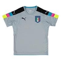 Italy Home Goalkeeper Shirt 2016 - Kids Blue