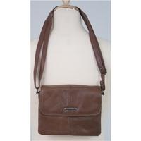 Italia, small brown leather look shoulder bag