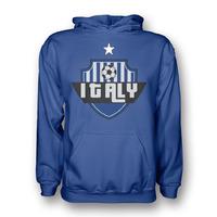 italy country logo hoody blue kids