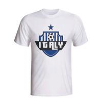 italy country logo t shirt white kids