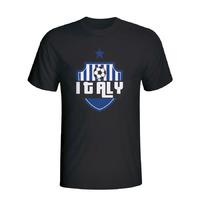 italy country logo t shirt black kids