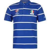 italy uefa euro 2016 stripe polo shirt blue