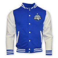 italy college baseball jacket blue kids