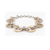 italian two tone circle bracelet