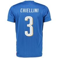 Italy Home Shirt 2016 Blue with Chiellini 3 printing, Blue