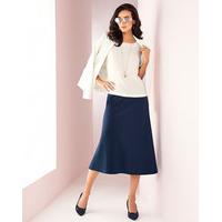 Italian Two-Way Stretch - Bias Skirt, Ivory 1, Size 24S, 70% polyester, 24% viscose, 6% elastane