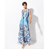 italian printed jersey maxi dress