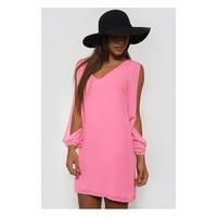 Italiano Pink Chiffon Shift Dress