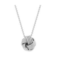 Italian Sterling Silver Frosted Love Knot Pendant