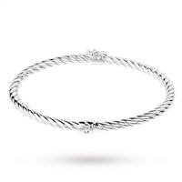 italian sterling silver twisted bangle