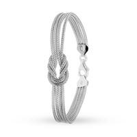 italian silver central knot mesh bracelet