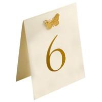 ivory and gold butterfly table numbers